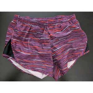 Nike Dri Fit Running Shorts Women's XS Purple Orange Striped